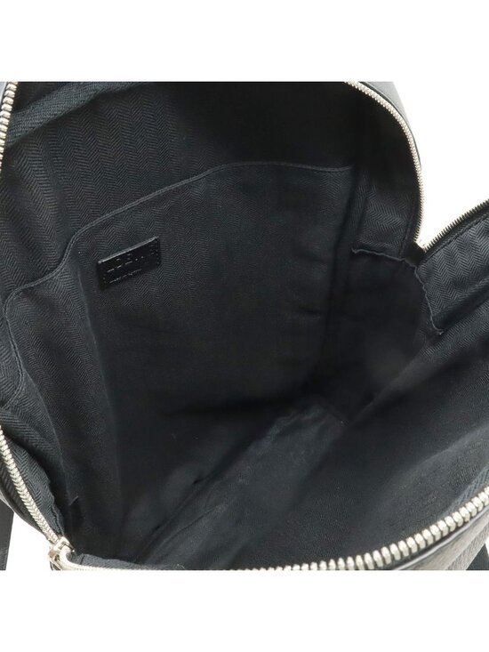 Loewe Anagram Military Backpack Leather Black Silver